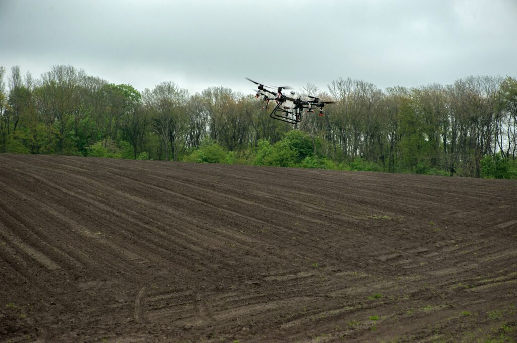 agrodrone sprayer sprays fields, precision farming, the latest agriculture