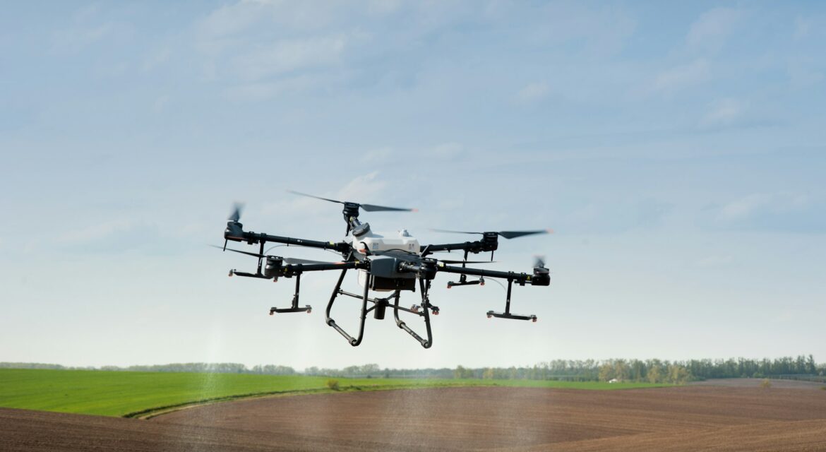 agrodrone sprayer sprays fields, precision farming, the latest agriculture