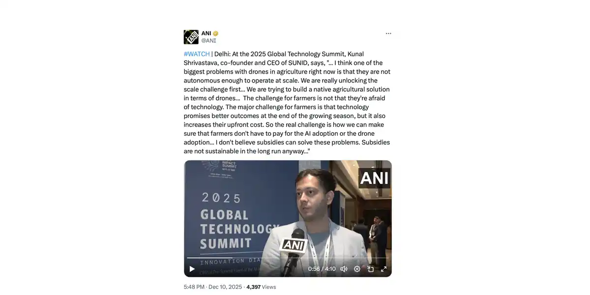 Why Farmers Need Affordable AI | SUIND at Global Summit 2025