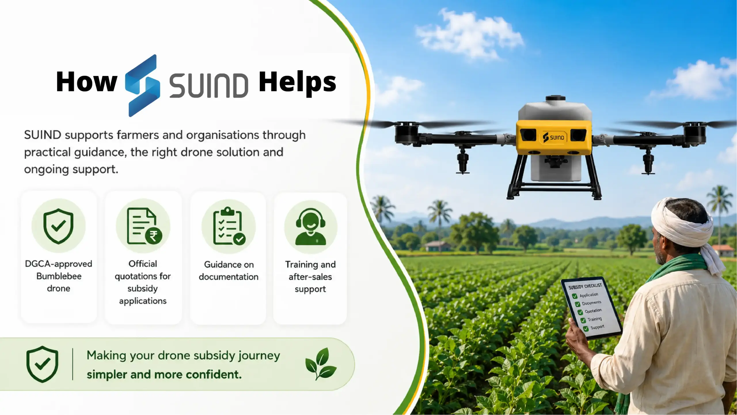 How SUIND Helps with the drone subsidy process